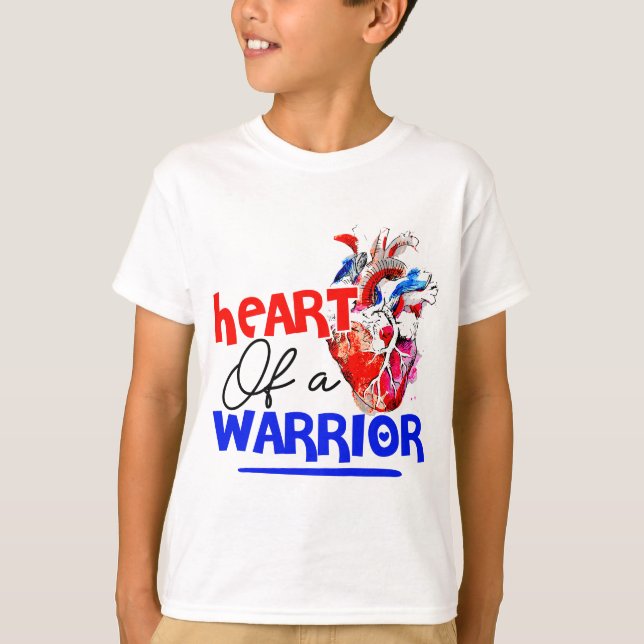 T-shirt Coeur du guerrier Maladie cardiaque congénitale CH (Devant)