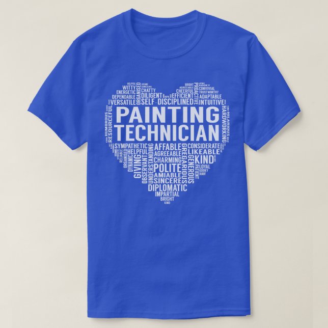 T-shirt Coeur du technicien en peinture (Design devant)