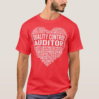T-shirt Coeur du vérificateur de contrôle de la qualité