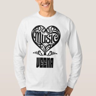T-shirt Cœur Élégant à Enroulements pour les Amoureux de l