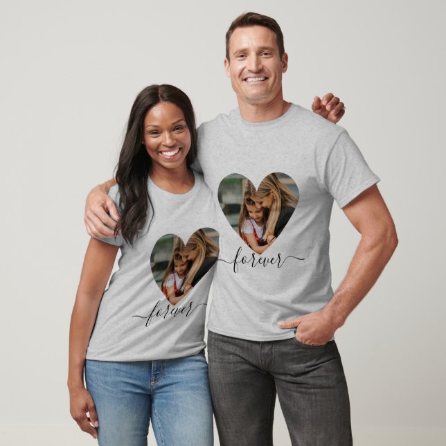 T-shirt Coeur élégant pour l'amour perpétuel, photo person (Unisexe)