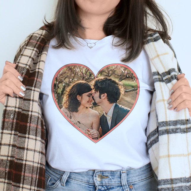 T-shirt Cœur en forme de photo personnalisée pour la Saint (Créateur téléchargé)