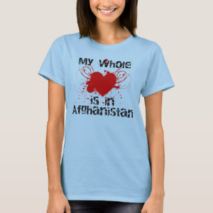 T-shirt Coeur entier (Afghanistan, rouges)