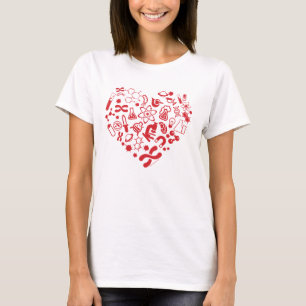 T-shirt Coeur Espace Et Science
