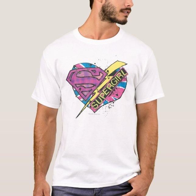 T-shirt Coeur et boulon supergirl (Devant)