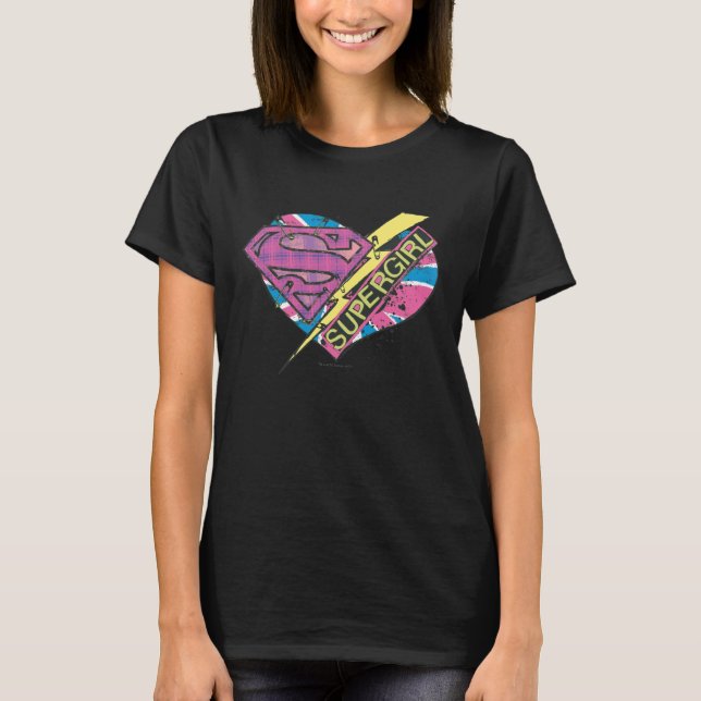 T-shirt Coeur et boulon supergirl (Devant)