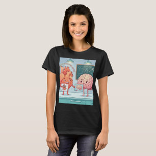 T-shirt Cœur et Cerveau Science Mignon