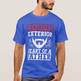 T-shirt Coeur Étérieur Brut D'Une Fête des pères Père