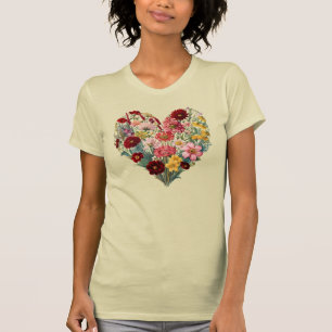 T-shirt Coeur Fleur Sauvage, Aiguille Nature Lover