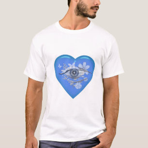 T-shirt Cœur floral de l'œil mystique