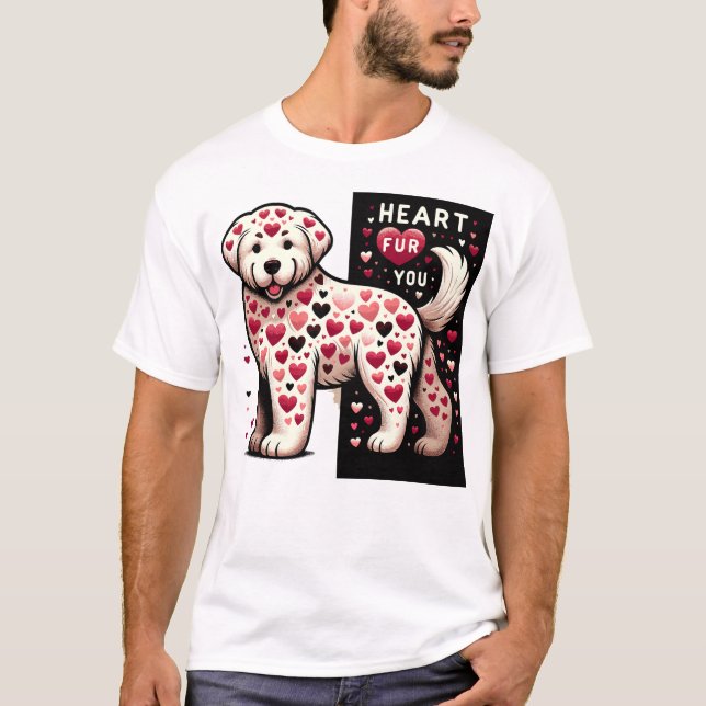 T-shirt Coeur Fourrure You - Canine Love Spots Tee (Devant)