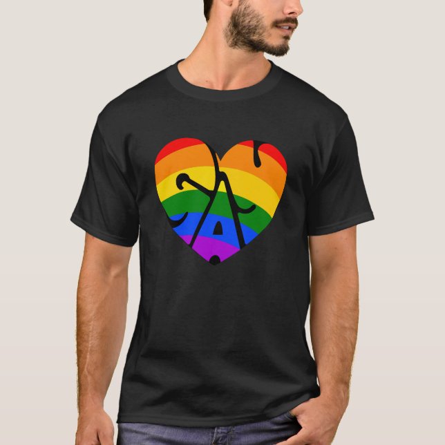 T-shirt Coeur gay (Devant)