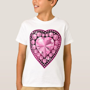 T-shirt Coeur Gem Quartz Rose