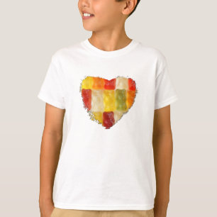 T-shirt coeur gommeux d'ours