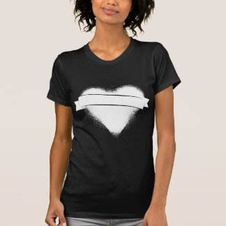 T-shirt Coeur grunge dans le blanc