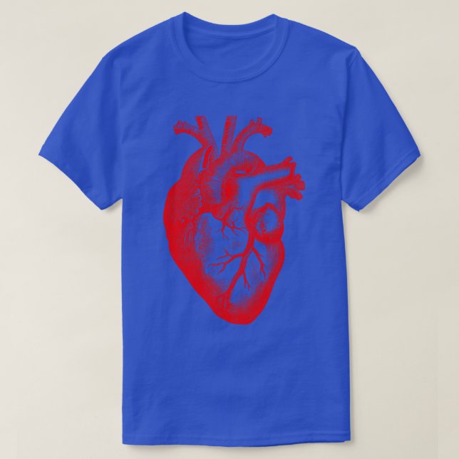 T-shirt Coeur humain rouge Anatomie Médecine valentines ét (Design devant)