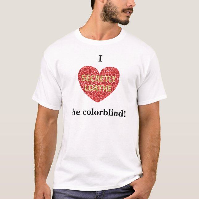 T-shirt Coeur I le daltonien (Devant)