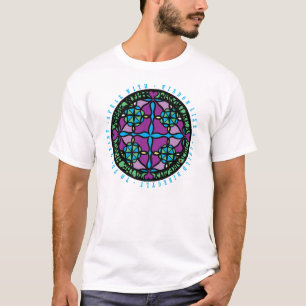 T-shirt Coeur insensé pourpre et vert