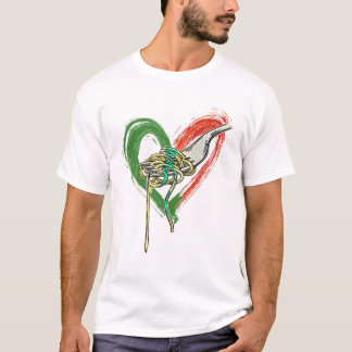 T-shirt Coeur italien rétro Italie