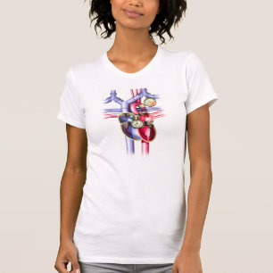 T-shirt Coeur mécanique punk de vapeur