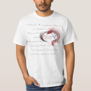 T-shirt Coeur métallique avec sonnet de Shakespeare 18