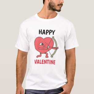 T-shirt Coeur mignon Cupid avec Bow et Flèche Saint-Valent