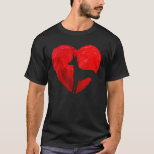 T-shirt Coeur mignon Ibizan Hound Chien Valentines Jour Ch