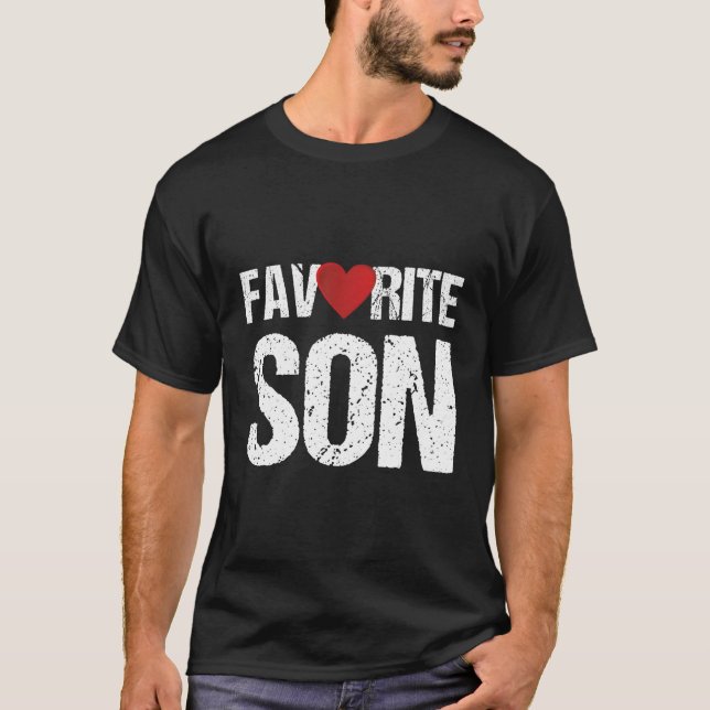 T-shirt Coeur mignon Idées Cadeau Favoris Fils (Devant)