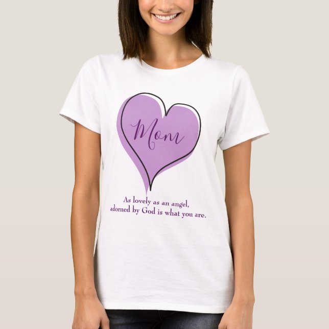 T-shirt Coeur mignon pour maman (Devant)