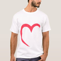 💝 T-shirt Coeur minimaliste - Parfait pour Valent