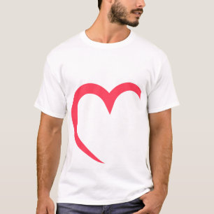 💝 T-shirt Coeur minimaliste - Parfait pour Valent
