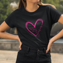 Coeur moderne rose Jésus La Voie La Vérité La Vie