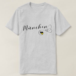 T-shirt Coeur München, Amour Munich Bavière