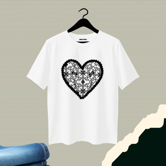 T-shirt Coeur noir (Créateur téléchargé)
