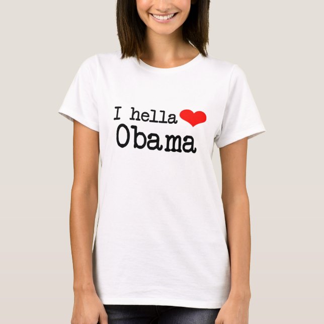 T-SHIRT COEUR OBAMA DE HELLA (Devant)