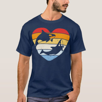 T-shirt Coeur Orca vintage