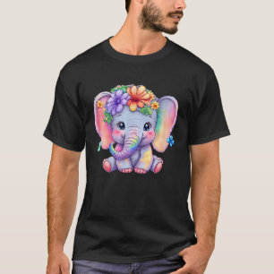 T-shirt Coeur Oreilles Bébé Eléphant Valentines Jour migno