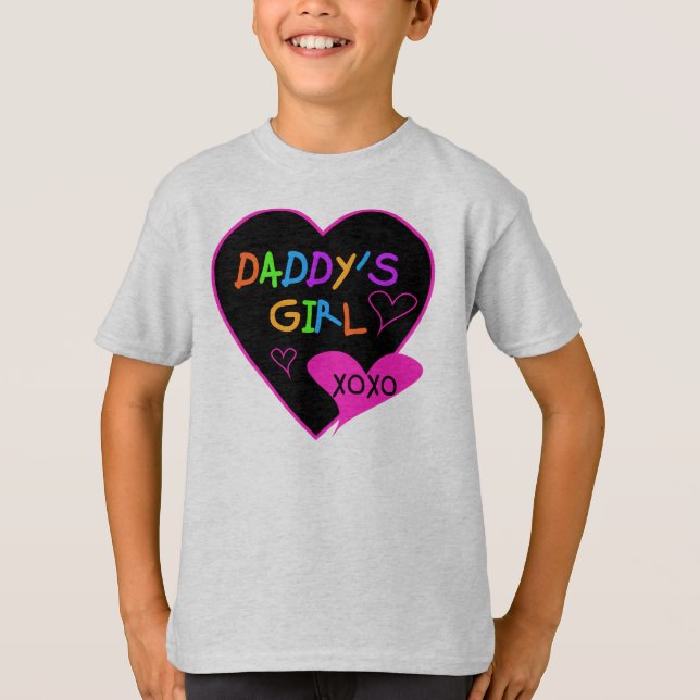 T-shirt Coeur papa's Girl T Shirts and Gifts (Devant)