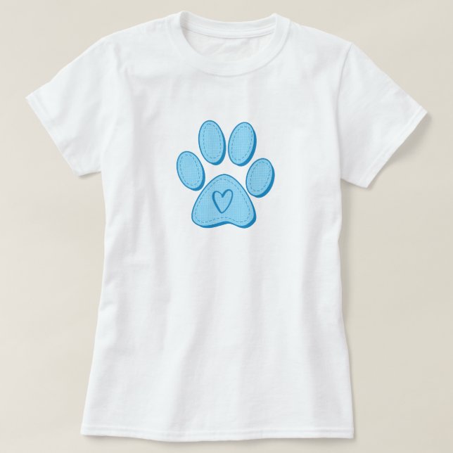 T-shirt Coeur Paw Chien (Design devant)