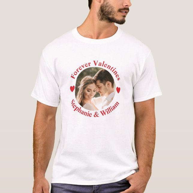 T-shirt Coeur photo romantique de la Saint Valentin person (Devant)