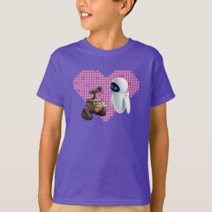 T-shirt Coeur Pixel WALL-E et Eve