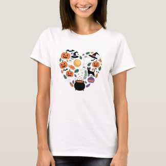 T-shirt Coeur plein d'Halloween