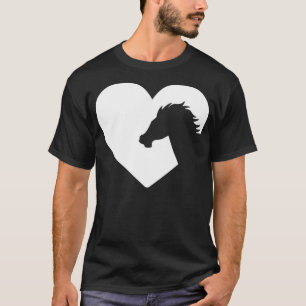 T-shirt Coeur pour cheval professeur d'équitation