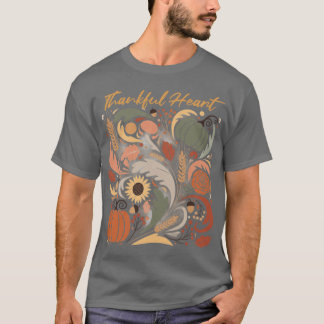 T-shirt CŒUR RECONNAISSANT Citation chrétienne d'automne S