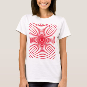T-shirt Coeur romantique avec texte - Je t'aime