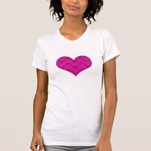 T-shirt coeur rose 3