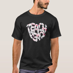 T-shirt Coeur rose Apprendre Paix Amour Inspiration Thé Hi