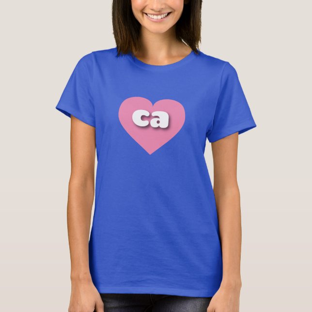 T-shirt Coeur rose de Californie - J'aime ca (Devant)