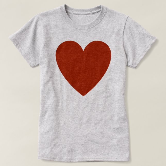 T-shirt Coeur rouge clair (Design devant)