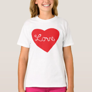 T-shirt Coeur rouge d'amour